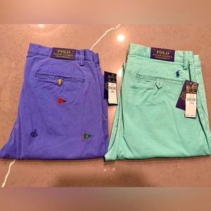 2 pairs of Stretch Straight Fit Polo Ralph Lauren Chino Pants